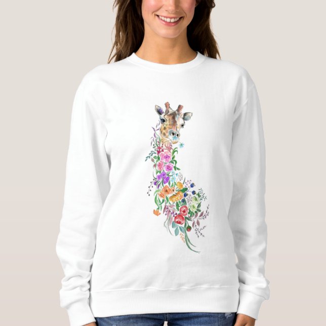 Camiseta Camisola Girafa Flores (Frente)