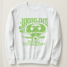 Camiseta Camisola Highline Diving Tech Retro (Logotipo Verd