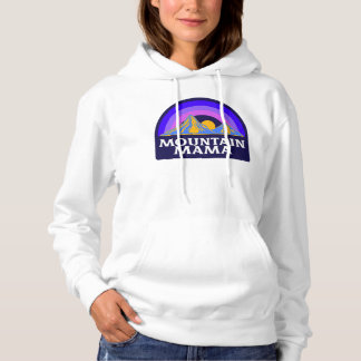 Camiseta Camisola Hooded "Montanha Mama" - Esquema roxo