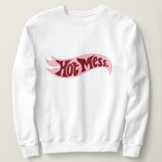 Camiseta Camisola Hot Mess | Camisola de tripulação gráfica