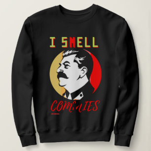 Camiseta camisola "I SMELL COMMIES 3 STALIN"