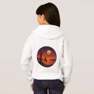 Camiseta Camisola Infantil de Baloiço Silhueta do Pôr do So