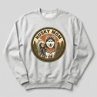 Camiseta Camisola Mãe Husky Presente para Mãe de Cachorro S