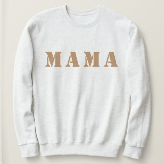Camiseta Camisola "Mamã" de pescoço-tripulação feminina