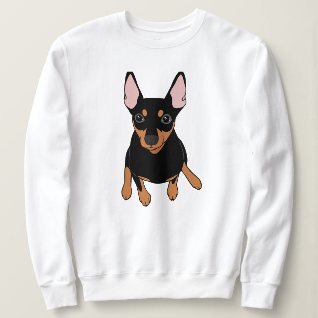 Camiseta Camisola mínima do Pin do Pinscher diminuto (Frente do Design)