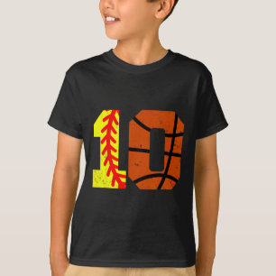 Camiseta Camisola Número 10 Softll Sketll Divertido Anivers
