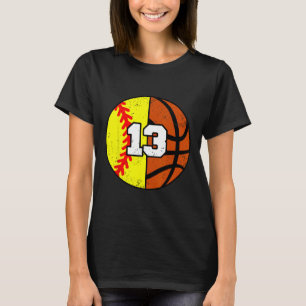 Camiseta Camisola Número 13 Softll Sketll Aniversário Engra