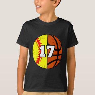 Camiseta Camisola Número 17 Softll Sketll Divertido Anivers