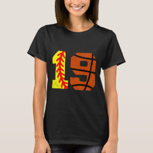 Camiseta Camisola Número 19 Softll Sketll Camisola Divertid