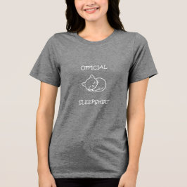 Camiseta Camisola Oficial para Dormir - Gato Adormecido Fof
