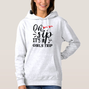 Camiseta Camisola Oh Sip Girls Trip Party para Mulheres