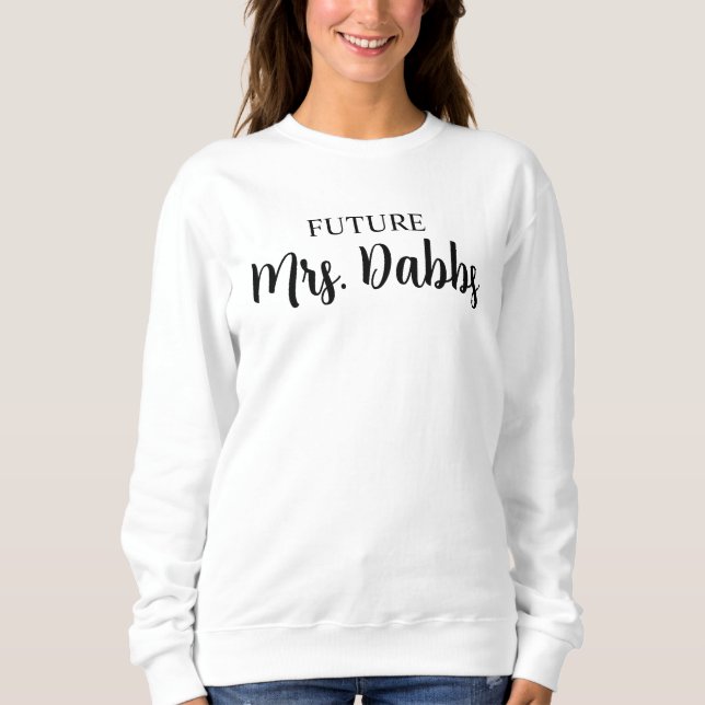 Camiseta Camisola Personalizada Future Mrs, Presente de Noi (Frente)
