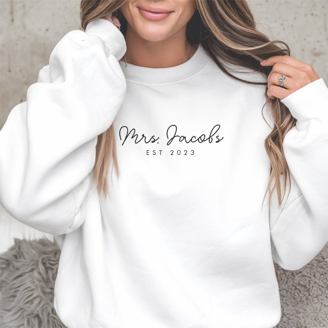 Camiseta Camisola Personalizada Mrs Vestuário Nupcial (Criador carregado)