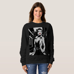 Camiseta Camisola Retro Femme Fatale Noir de Cinema