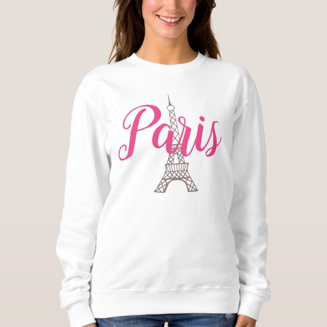 Camiseta Camisola Retro Rosa Paris (Frente)