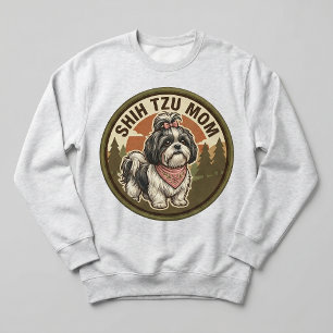 Camiseta Camisola Shih Tzu Mãe Presente para Mãe de Cachorr