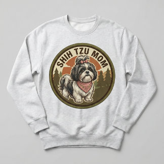 Camiseta Camisola Shih Tzu Mãe Presente para Mãe de Cachorr