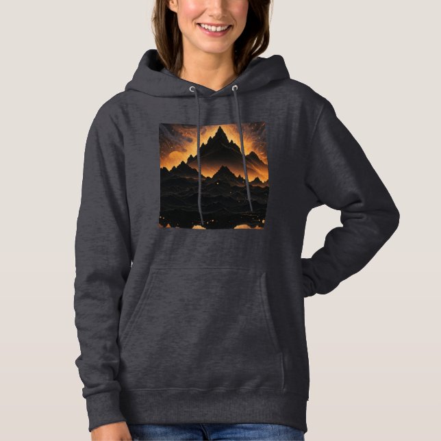 Camiseta Camisola Solar Eclipse Mountain (Frente)