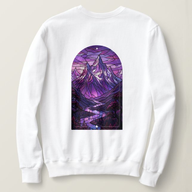 Camiseta Camisola Stained Glass Mountain (Verso do Design)