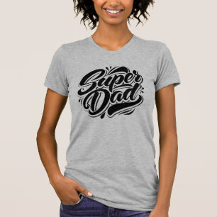 Camiseta Camisola Super Dad Hero Tipografia Design-67888