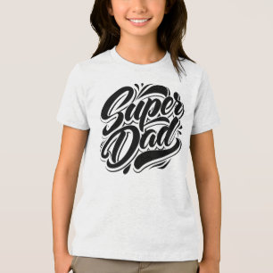 Camiseta Camisola Super Dad Hero Tipografia Design-67888
