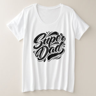 Camiseta Camisola Super Dad Hero Typography Design-67888