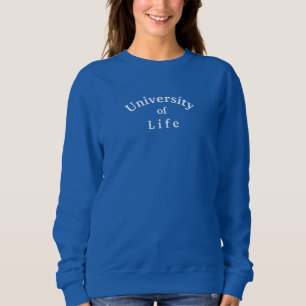 Camiseta Camisola Universitária da Vida Azul Royal