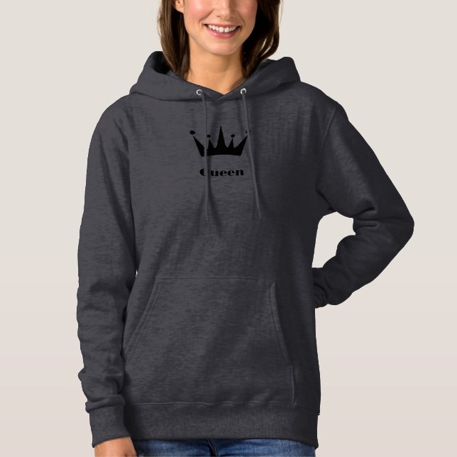 Camiseta Camisolas cinza escuro da Rainha com texto persona (Frente)