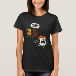 Camiseta Camng Abraço de Grupo Smores Fofa Marshmallow Home