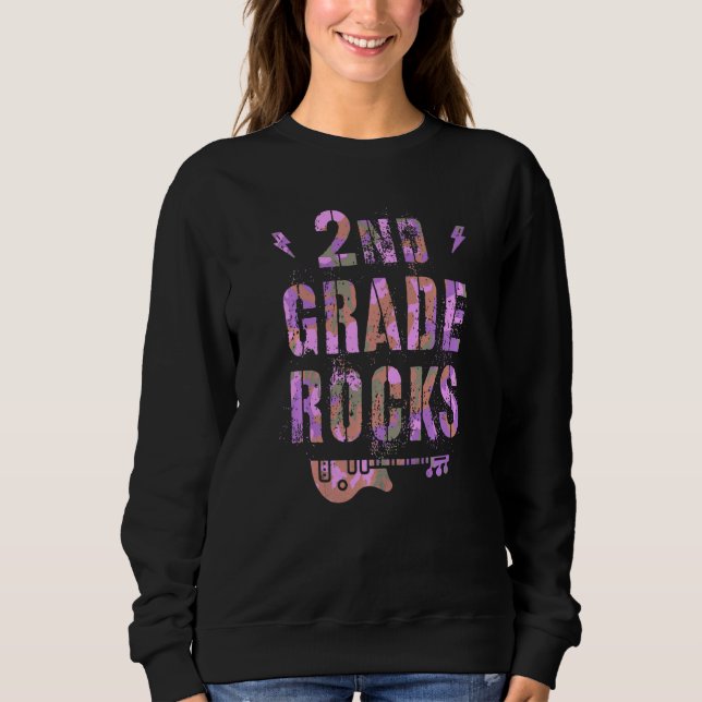 Camiseta Camo 2nd Grade Rocks Teacher I Teach Second Gr Roc (Frente)