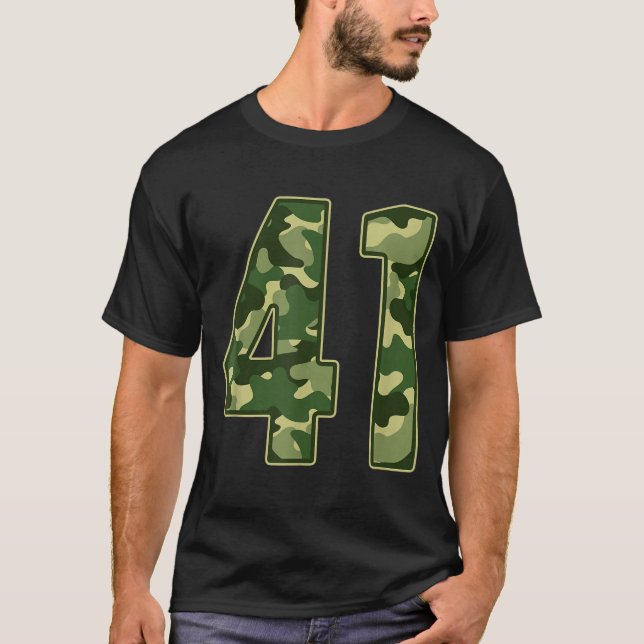 Camiseta Camo #41 Jersey Number 41 Uniform Fan Favorite Pla (Frente)