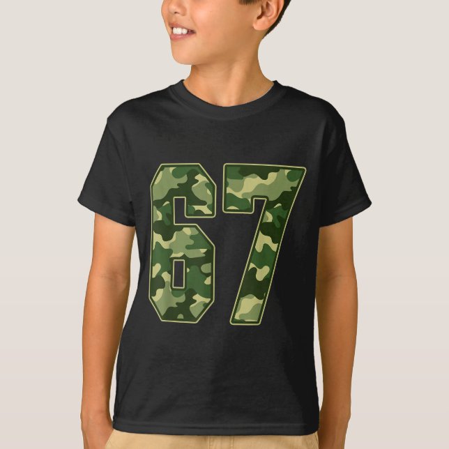 Camiseta Camo #67 Jersey Number 67 Uniform Fan Favorite Pla (Frente)