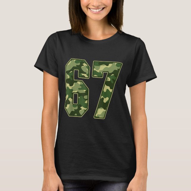 Camiseta Camo #67 Jersey Number 67 Uniform Fan Favorite Pla (Frente)