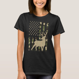 Camiseta Camo American Flag Deer Elk Hunting Deer Hunter EU
