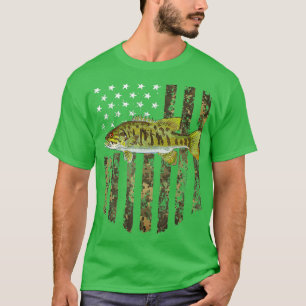 Camiseta Camo American Flag Smallmouth Bass, 4.º