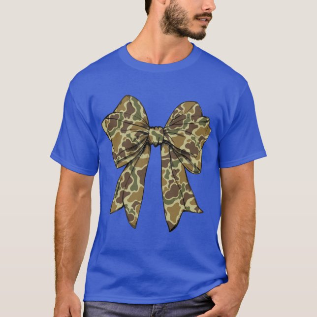 Camiseta Camo Bow Camo Hunting Theme Fall Shower Camouflage (Frente)