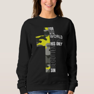 Camiseta Camo Christian Bíblia Verse John 316 Fé Deus Cros