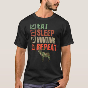 Camiseta Camo Comeu Sono Caçando Repetidas Vezes