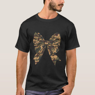 Camiseta Camo Coquette Arco Duck Caça Meninas Crianças Mulh