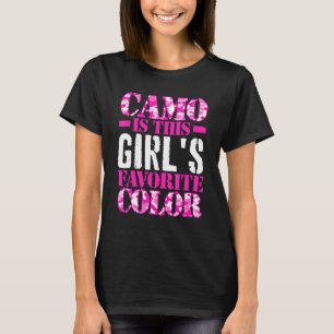 Camiseta Camo é a Camuflagem de Cores favorita desta garota