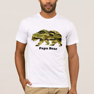 Camiseta Camo Papa Bear Shirt - Pai militar para o Pai