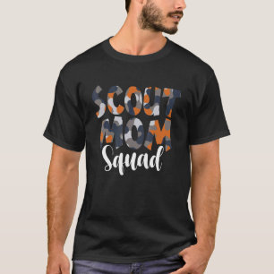 Camiseta Camo Scout Mamãe Esquadrão De Volta Para O Profess