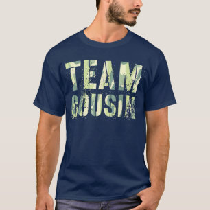 Camiseta Camo TEAM COUSIN Engraçado Vovó Vovô Redução