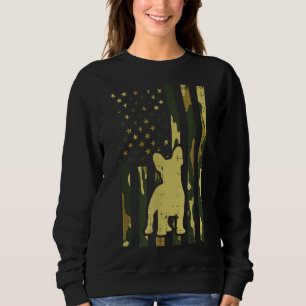 Camiseta Camo US Flag French Buldog Frenchie Patriot Dog L