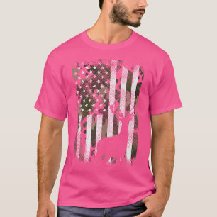 Camiseta Camoflage Camoflage, Deer Elk Buck, Bandeira Ameri