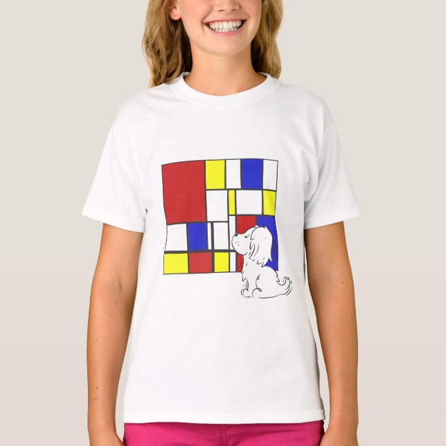 Camiseta Camomila Inspirada em Mondrian (Frente)