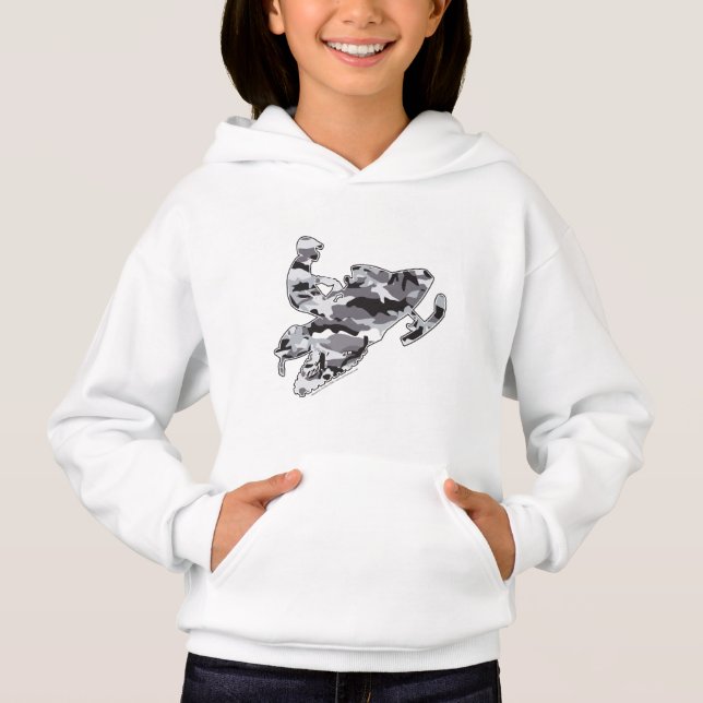 Camiseta Camouflage Cinza Snowmobile (Frente)