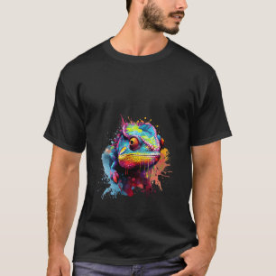 Camiseta Camouflage colorida Camouflage Reptile Lizard Idea