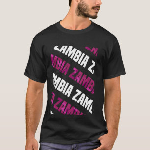 Camiseta Camouflage cor-de-rosa com padrão Zambia Camo