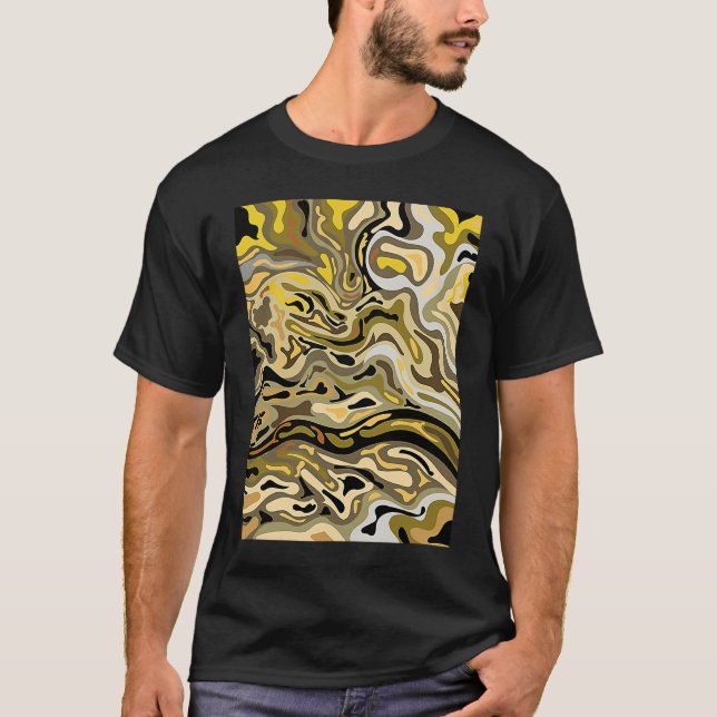 Camiseta Camouflage Inkscape Suminagashi (Frente)